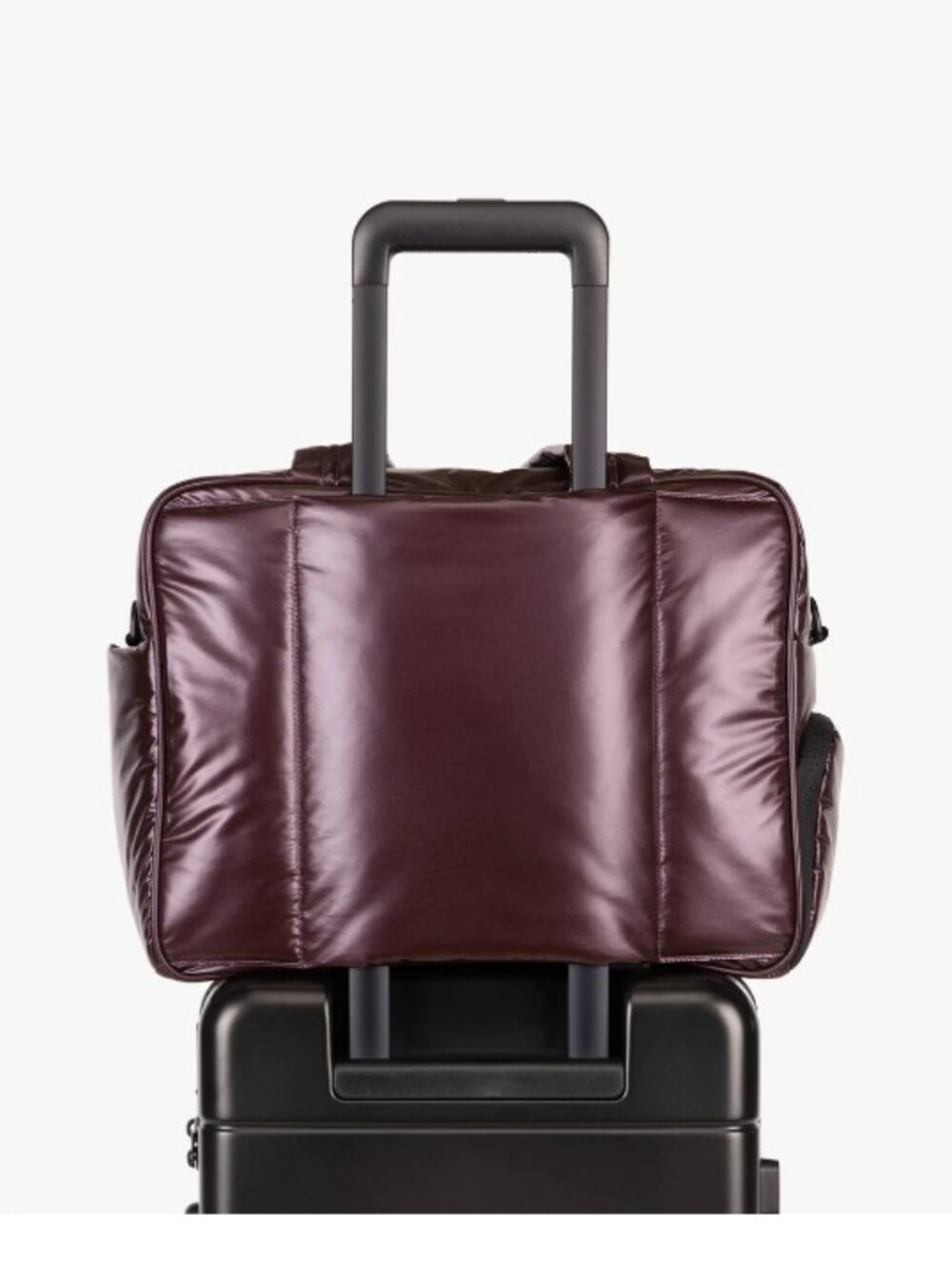 Calpak Luka Duffel Glazed Dark Cherry - Metallic Burgundy Travel Bag - Picture 4 of 11